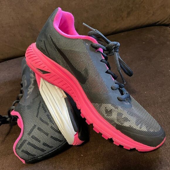 New Nike Air Zoom Structure +17 Running Shoes Black Pink Womens 7.5 US 38.5 EUR - Picture 2 of 7
